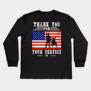 veterans day thank you for your service Kids Long Sleeve T-Shirt